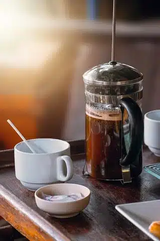 A french press helps in making the best espresso at home